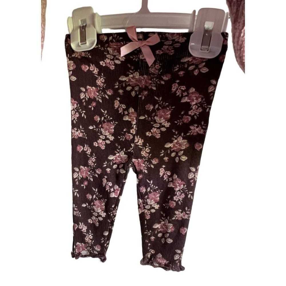 Nicole Miller New York Baby 2-Piece Set 0/3M Sweater & Leggings Cottagecore NWT - Picture 3 of 8